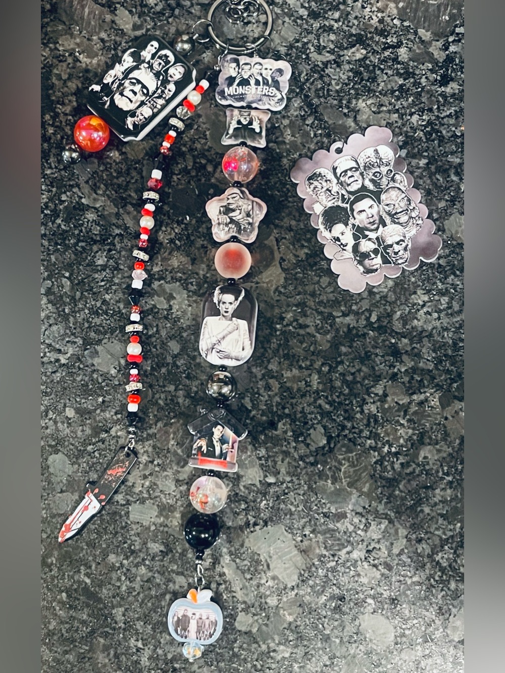 CUSTOM Classic Monsters Horror Keychain Bag Charm